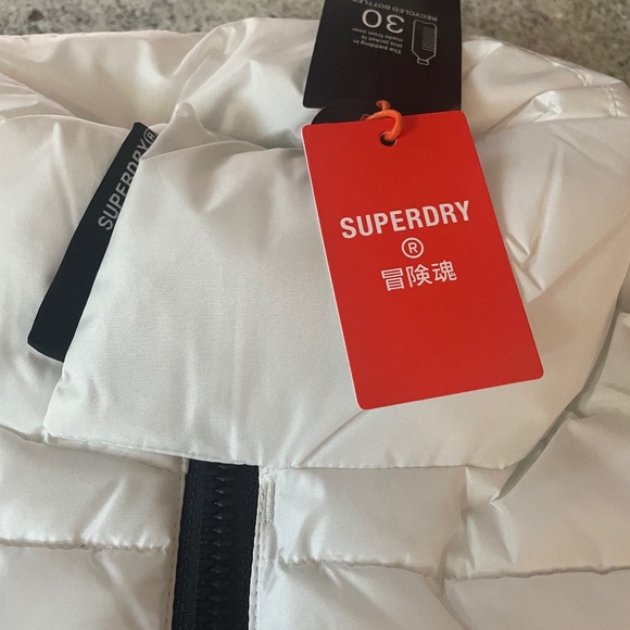 Women's Longline Sports Water Repellent Puffer Jacket from SUPERDRY - Picture 5 of 12